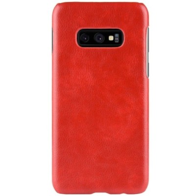 „Litchi“ Skin Leather Samsung Galaxy S10e (G970) красный пластиковый чехол | Vacins.lv