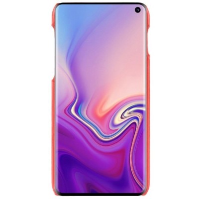 „Litchi“ Skin Leather Samsung Galaxy S10e (G970) красный пластиковый чехол | Vacins.lv