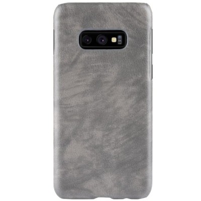 „Litchi“ Skin Leather Samsung Galaxy S10e (G970) серый пластиковый чехол | Vacins.lv