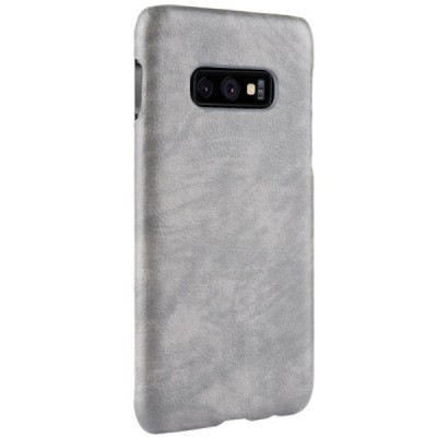„Litchi“ Skin Leather Samsung Galaxy S10e (G970) серый пластиковый чехол | Vacins.lv