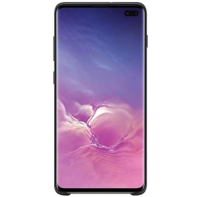Samsung Galaxy S10+ (G975) „Samsung“ Silicone Cover твердый силиконовый чехол чёрного цвета | Vacins.lv
