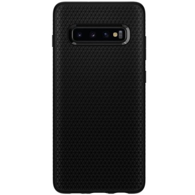 „Spigen“ Liquid Air Samsung Galaxy S10+ (G975) чёрный твердый силиконовый чехол | Vacins.lv