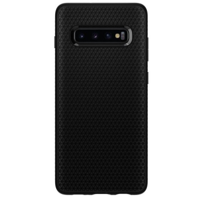 Samsung Galaxy S10 (G973) „Spigen“ Liquid Air melns cieta silikona apvalks / vacins.lv