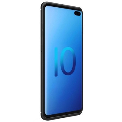 Samsung Galaxy S10+ (G975) „Carbon“ cieta silikona (TPU) melns apvalks / vacins.lv