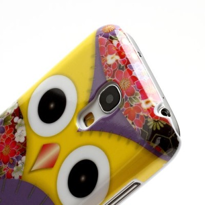 Samsung Galaxy S4 Mini dėklas - Pelėdžiukas, violetinis / Priedai.lt