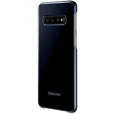 Samsung Galaxy S10 (G973) Led Cover melns plastika apvalks / vacins.lv