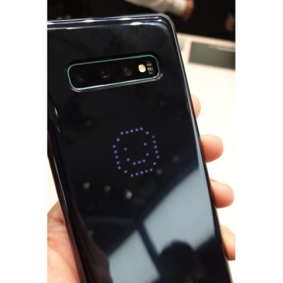 Samsung Galaxy S10 (G973) Led Cover melns plastika apvalks / vacins.lv