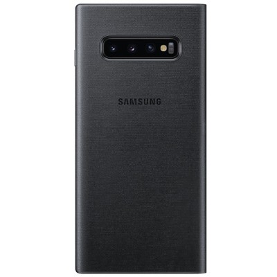 Samsung Galaxy S10+ (G975) оригинальный Smart Led View Cover открываемый чёрный кожаный чехол - книжка | Vacins.lv
