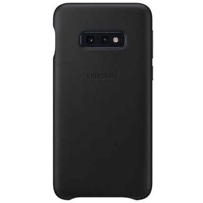 Samsung Galaxy S10e (G970) Leather Cover чёрный кожаный чехол | Vacins.lv
