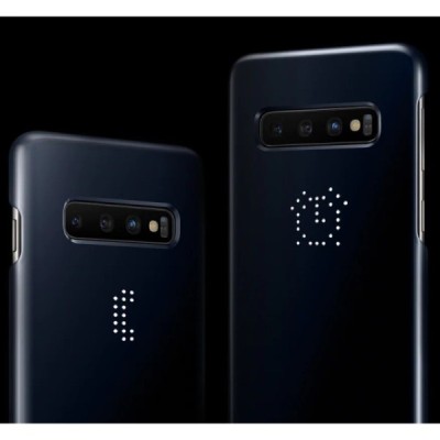 Samsung Galaxy S10+ (G975) Led Cover черный пластиковый чехол | Vacins.lv