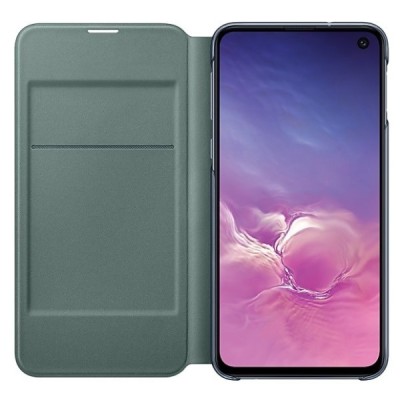 Samsung Galaxy S10e (G970) оригинальный Smart Led View Cover (EF-NS901) открываемый чёрный кожаный чехол - книжка | Vacins.lv