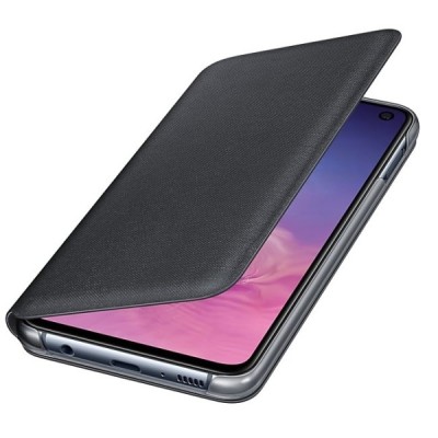 Samsung Galaxy S10e (G970) оригинальный Smart Led View Cover (EF-NS901) открываемый чёрный кожаный чехол - книжка | Vacins.lv