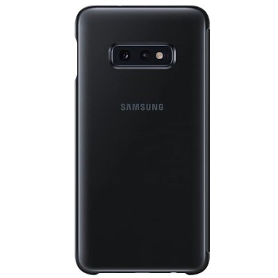 Samsung Galaxy S10e (G970) оригинальный Clear View Standing Cover открываемый чёрный кожаный чехол - книжка | Vacins.lv