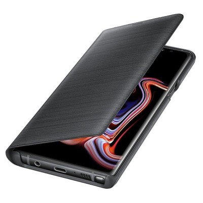 Samsung Galaxy Note 9 (N960F) оригинальный Smart Led View Cover открываемый чёрный кожаный чехол - книжка | Vacins.lv