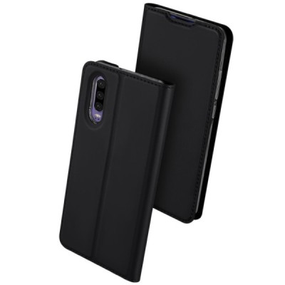„Dux Ducis“ Skin серии Huawei P30 чёрный кожаный чехол-книжка | Vacins.lv