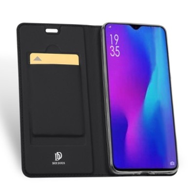 Huawei P30 Pro „Dux Ducis“ Skin sērijas melns ādas atvērams maciņš / Vacins.lv