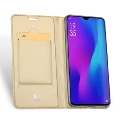 Huawei P30 Pro „Dux Ducis“ Skin sērijas zelta ādas atvērams maciņš / Vacins.lv