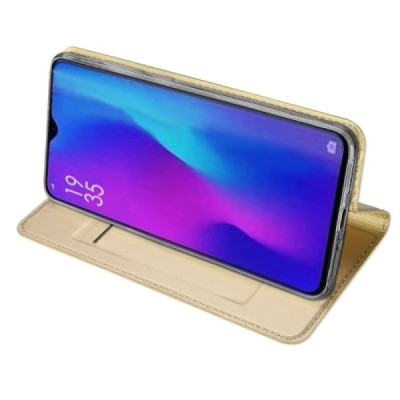Huawei P30 Pro „Dux Ducis“ Skin sērijas zelta ādas atvērams maciņš / Vacins.lv