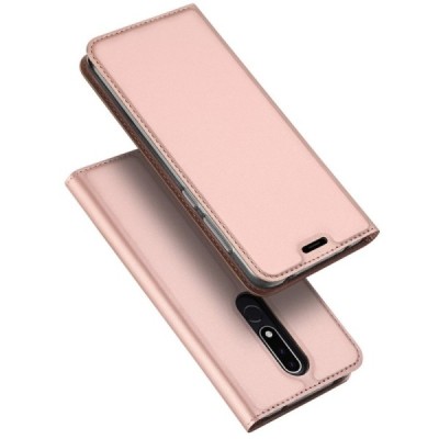 „Dux Ducis“ Skin серии Nokia 3.1 Plus (2018) розовый кожаный чехол-книжка | Vacins.lv