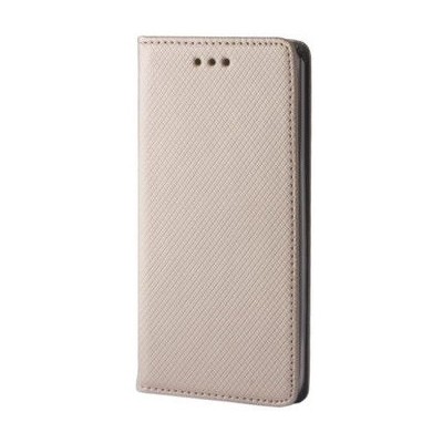 Samsung Galaxy J7 2016 (J710) „Bullet“ твердый открываемый золотой кожаный чехол - книжка | Vacins.lv