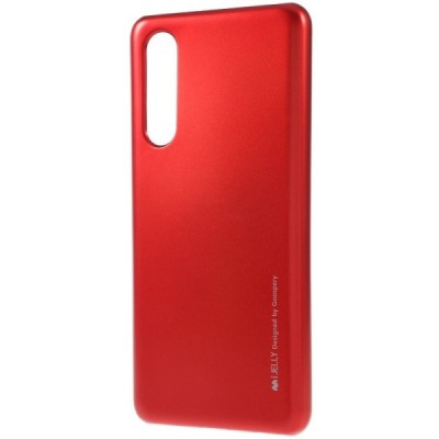 Huawei P30 Mercury sarkans cieta silikona (TPU) apvalks / vacins.lv