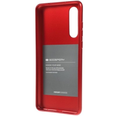 Huawei P30 Mercury sarkans cieta silikona (TPU) apvalks / vacins.lv