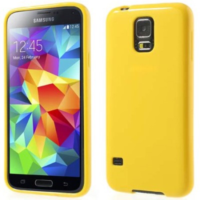 Samsung Galaxy S5 G900 (S5 Neo G903) geltonas tpu dėklas / Priedai.lt
