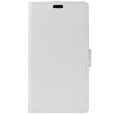 Nokia 3.1 Plus (2018) atvēramais ādas balts maciņš, grāmata (maks) / Vacins.lv