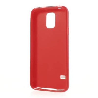 Samsung Galaxy S5 (S5 Neo) Jelly Case sarkans cieta silikona (TPU) futrālis / Vacins.lv