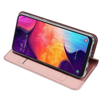 „Dux Ducis“ Skin серии Samsung Galaxy A50 A505F (A50s A507F, A30s A307F) розовый кожаный чехол-книжка | Vacins.lv