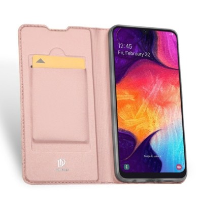 „Dux Ducis“ Skin серии Samsung Galaxy A50 A505F (A50s A507F, A30s A307F) розовый кожаный чехол-книжка | Vacins.lv
