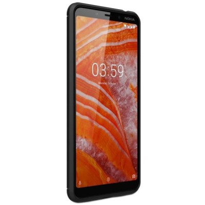 Nokia 3.1 Plus (2018) „Carbon“ твердый силиконовый чехол (TPU) - черный | Vacins.lv