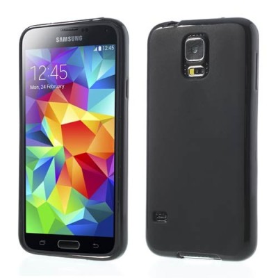 Samsung Galaxy S5 (S5 Neo) Jelly Case melns cieta silikona (TPU) futrālis / Vacins.lv