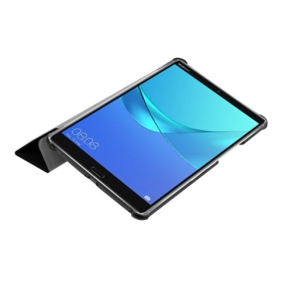 Huawei MediaPad M5 8.4 чёрный кожаный чехол-книжка (складной) | Vacins.lv