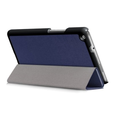 Huawei MediaPad M5 Lite 10 синий кожаный чехол-книжка (складной) | Vacins.lv