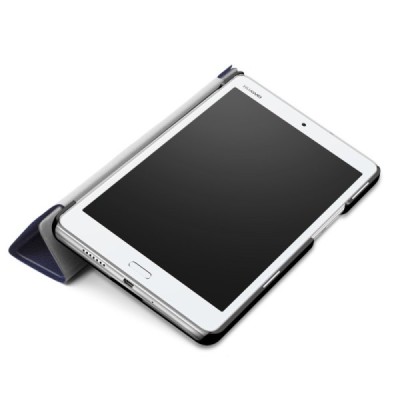 Huawei MediaPad M5 Lite 10 синий кожаный чехол-книжка (складной) | Vacins.lv