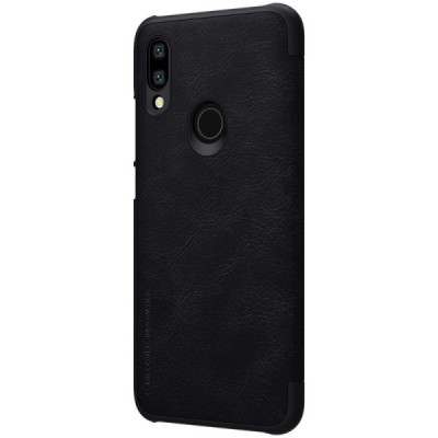 Greznais „Nillkin“ Qin sērijas ādas atvērams melns Xiaomi Redmi 7 maciņš / Vacins.lv