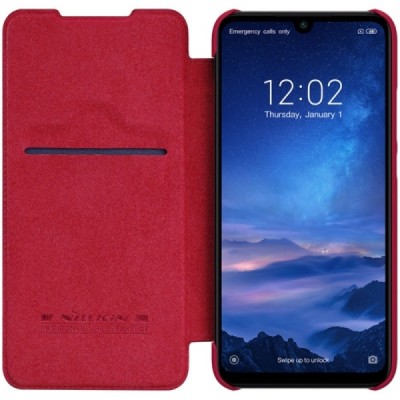 Greznais „Nillkin“ Qin sērijas ādas atvērams sarkans Xiaomi Redmi 7 maciņš / Vacins.lv
