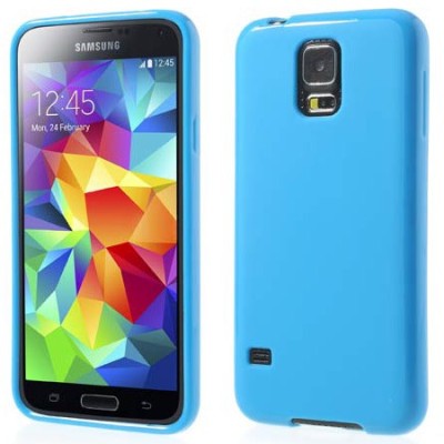 Samsung Galaxy S5 (S5 Neo) Jelly Case gaiši zils cieta silikona (TPU) futrālis / Vacins.lv