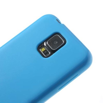 Samsung Galaxy S5 (S5 Neo) Jelly Case gaiši zils cieta silikona (TPU) futrālis / Vacins.lv