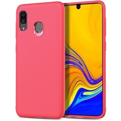 Samsung Galaxy A40 (A405F) „Lenuo“ cieta silikona (TPU) sarkans apvalks / vacins.lv