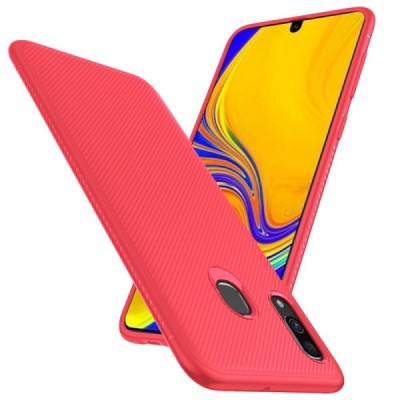 Samsung Galaxy A40 (A405F) „Lenuo“ cieta silikona (TPU) sarkans apvalks / vacins.lv