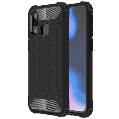 Pastiprinātas aizsardzības melns Samsung Galaxy A40 (A405F) apvalks / Vacins.lv