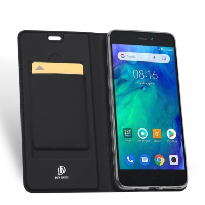 „Dux Ducis“ Skin серии Xiaomi Redmi Go чёрный кожаный чехол-книжка | Vacins.lv
