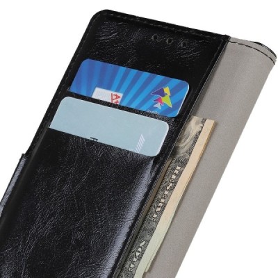 Xiaomi Redmi Go открываемый чёрный кожаный чехол - книжка | Vacins.lv