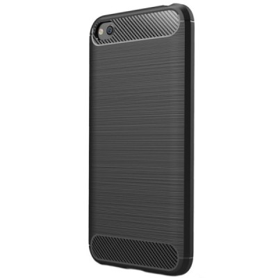 Xiaomi Redmi Go „Carbon“ твердый силиконовый чехол (TPU) - черный | Vacins.lv