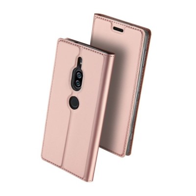 „Dux Ducis“ Skin серии Sony Xperia XZ2 Premium розовый кожаный чехол-книжка | Vacins.lv