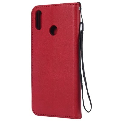 Huawei Honor 8X „Diary“ atvēramais ādas sarkans maciņš, grāmata (maks) / Vacins.lv