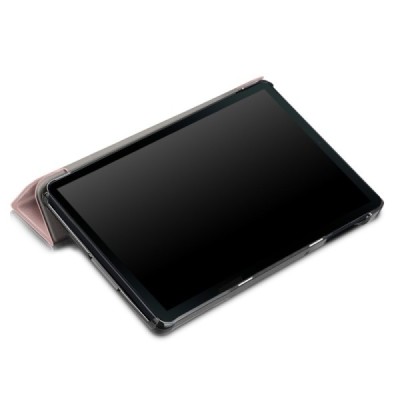Samsung Galaxy Tab A 10.1 2019 (T515, T510) розовый кожаный чехол-книжка (складной) | Vacins.lv