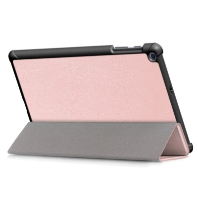 Samsung Galaxy Tab A 10.1 2019 (T515, T510) розовый кожаный чехол-книжка (складной) | Vacins.lv